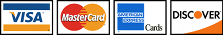 We accept Visa, MasterCard, American Express, & Discover